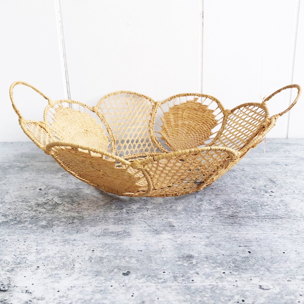 Victorian Ornate Woven Wicker Basket
